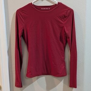 Abercrombie & Fitch Red Long Sleeve Sleek Shirt